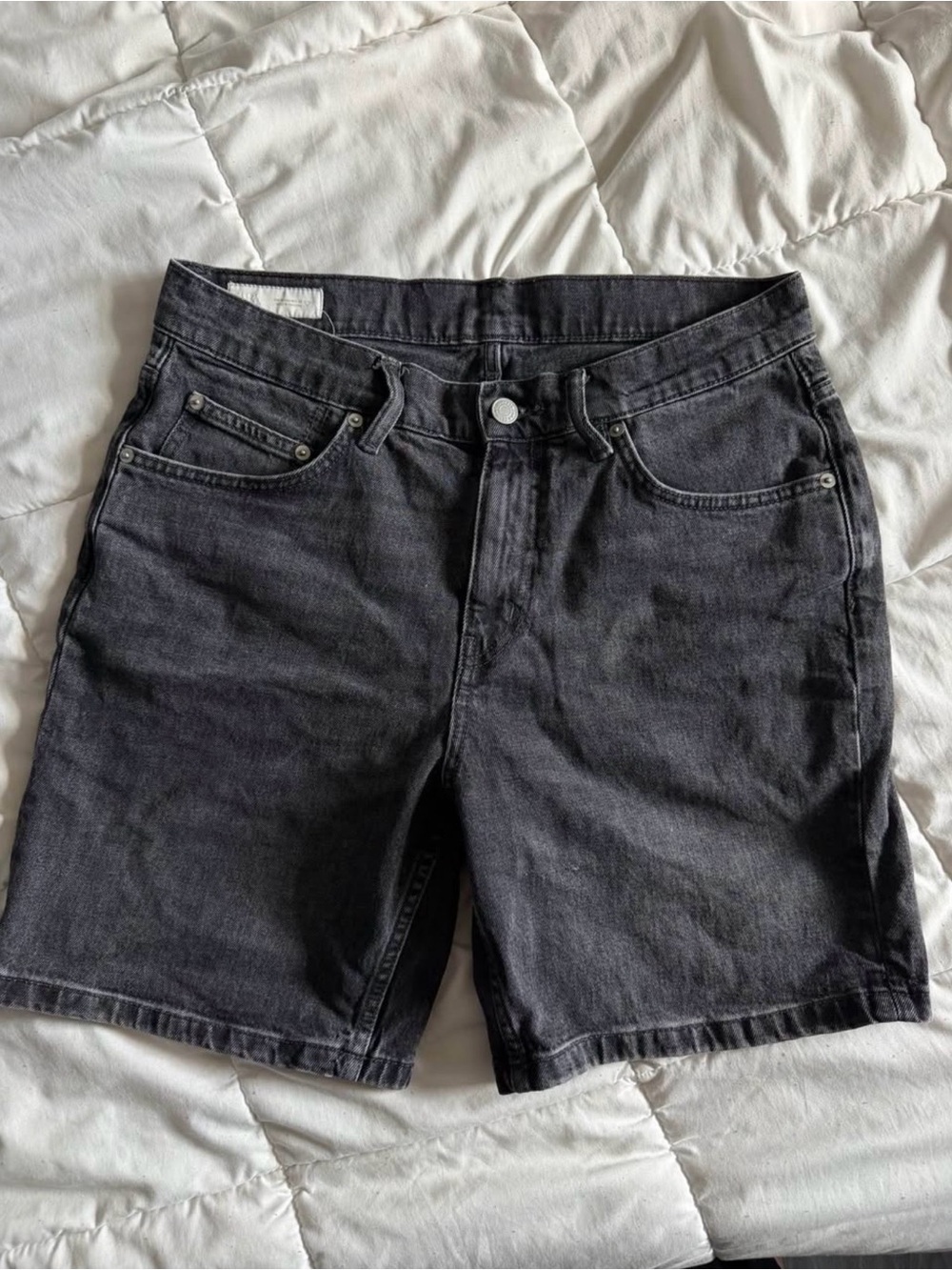 Zara Men's Black Denim Jorts